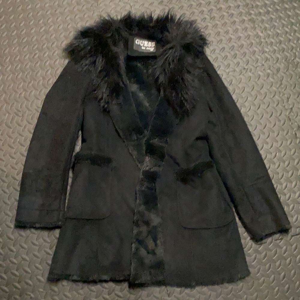 Guess Black Coat Sz Lg